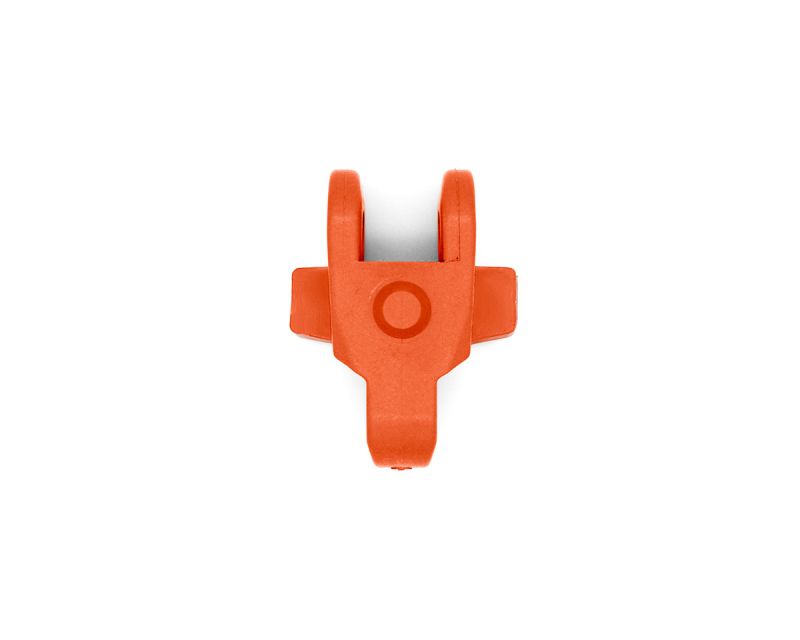 Mitnehmerglied für Knochenkette 3000 TAB, POM/Silicone, Orange, Teilung 76, 2 mm, Ø17 mm, Höhe 19 mm, inkl. Verbindungstift