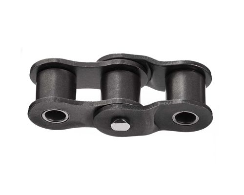 Gekröpftes Doppelglied 16 B-1, 1" x 11/16", vernickelt, DIN 8187, Teilung 25, 4 mm, Innere Weite 17, 02 mm, Rollen-Ø 15, 88 m