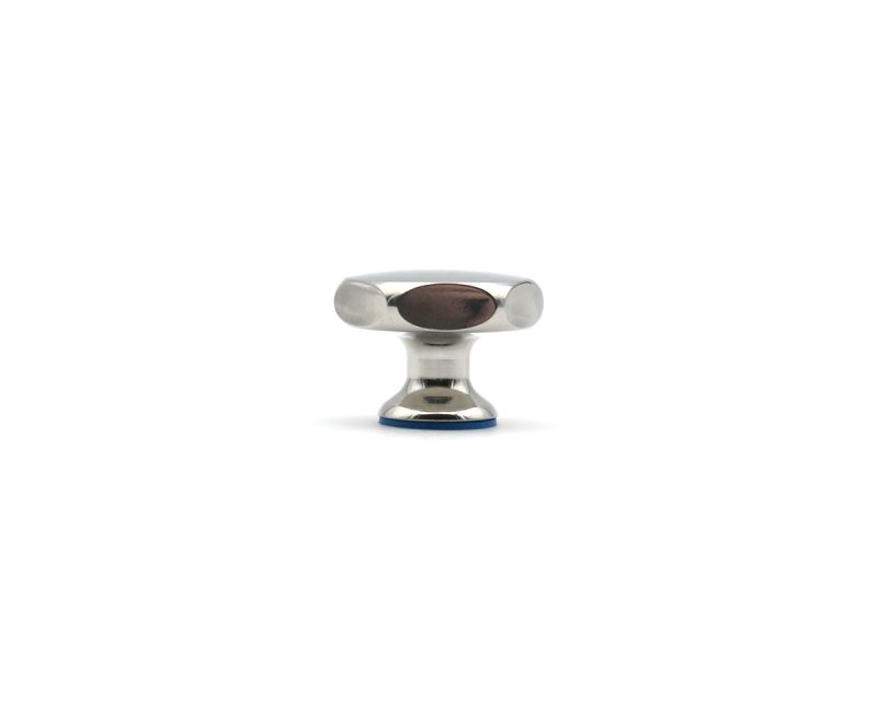 Sterngriff Edelstahl 3A zertifiziert hochglanzpoliert Ø 40, Innengewinde M8 x 20, H = 28 mm, Schaft Ø=25 mm, Schlüsselweite