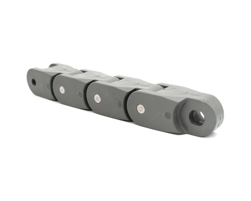 Knochenkette 3000, POM Dunkelgrau, Teilung 76, 2 mm, Bundlänge 3, 05 Meter