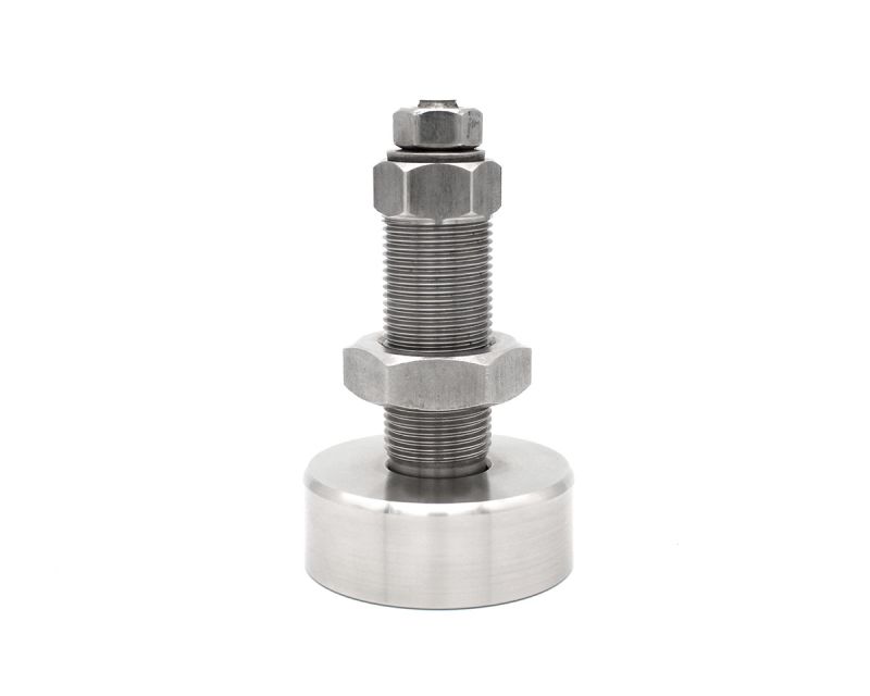 Maschinenfuß / Stellfuß TEKNOFIX, Ø 68 mm, Feingewinde M27x2 x 60 mm Edelstahl, Fixierschraube, Kontermutter