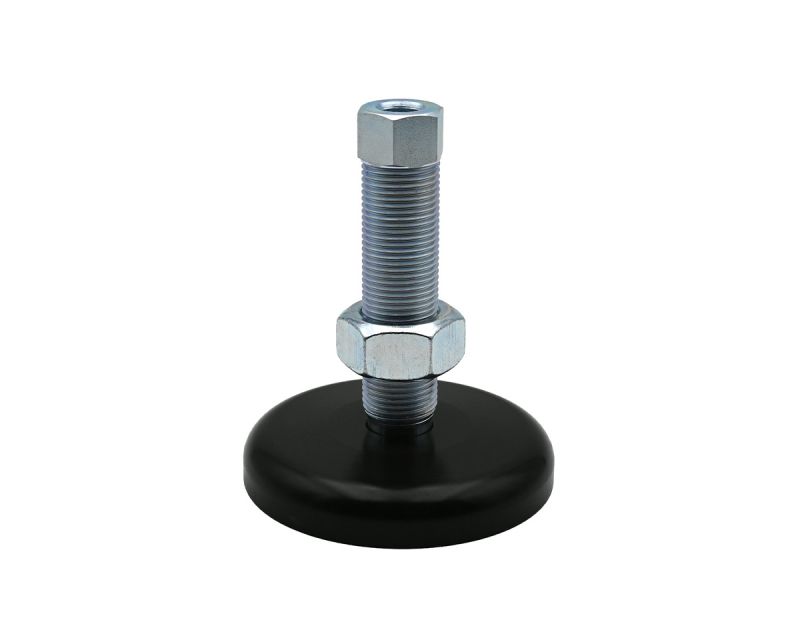 Maschinenfuß / Stellfuß TEKNOFIX, Ø 100 mm, Feingewinde M24x2 x 141 mm Stahl verzinkt, Fußplatte phosphatiert, inkl.