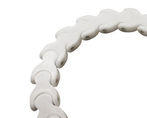 Multiflex-Kette 1702 kurvengängig, Werkstoff: Acetal LF-natur Lebensmittelkonforme Materialien gemäß EG Nr. 1935/2004